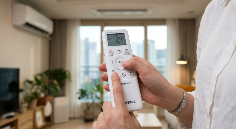 삼성 무풍 에어컨 먹통일 때 5분 자가진단 및 SmartThings 긴급 AS 접수 방법