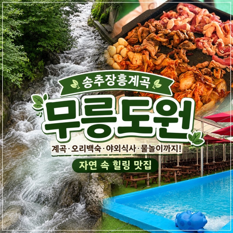 양주 계곡 식당 송추장흥계곡 무릉도원 장흥 계곡 수영장 오리로스 맛집