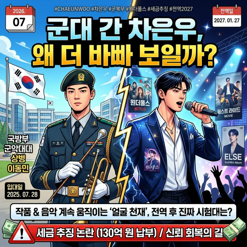 차은우 근황, 군대에 있는데 더 바빠 보이는 이유