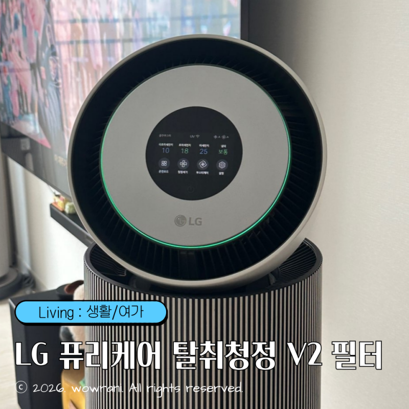 엘지 퓨리케어 정품 필터, 공기청정기 필터 교체 : LG 퓨리케어 360 탈취청정 V2 필터 교체 후기