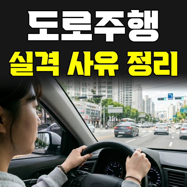 인천 도로주행 시험 감점 항목·실격 사유 완전정리 (합격 기준까지)