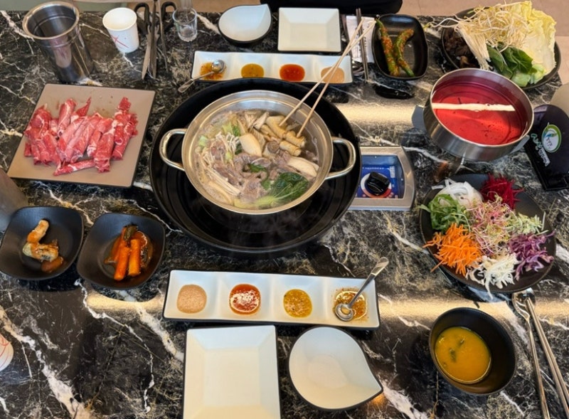 대전 송촌동 샤브샤브 맛집 샤브쌈주머니 신선한야채 월남쌈 무한리필 다이어트음식 추천