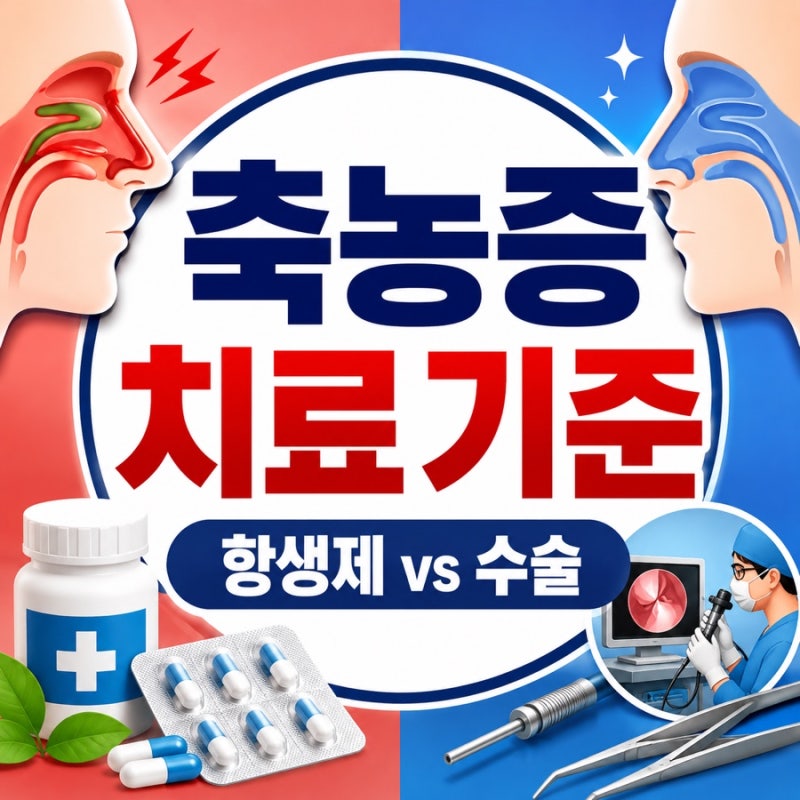 축농증 치료, 항생제 복용과 수술이 필요한 기준
