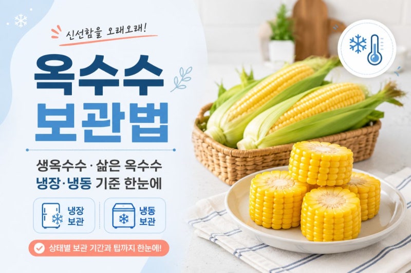 [리비오체크] 옥수수 보관법, 생옥수수와 삶은 옥수수 냉장·냉동 기준
