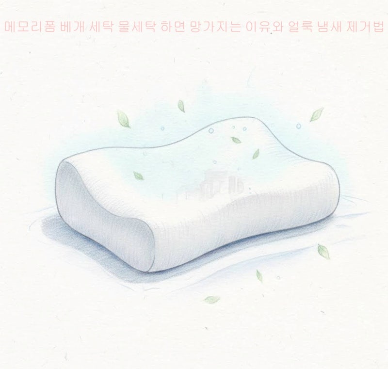 메모리폼 베개 세탁 물세탁 하면 망가지는 이유와 얼룩 냄새 제거법