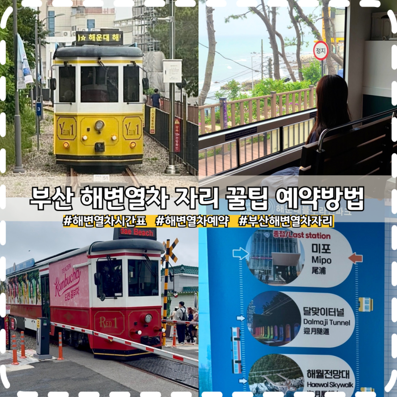 부산 해변열차 자리 꿀팁 예약방법 시간표 주차장 총정리 포토존 좌석은?
