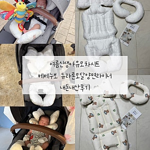여름신생아유모차시트 베베누보 듀라론모달양면라이너 내돈내산후기