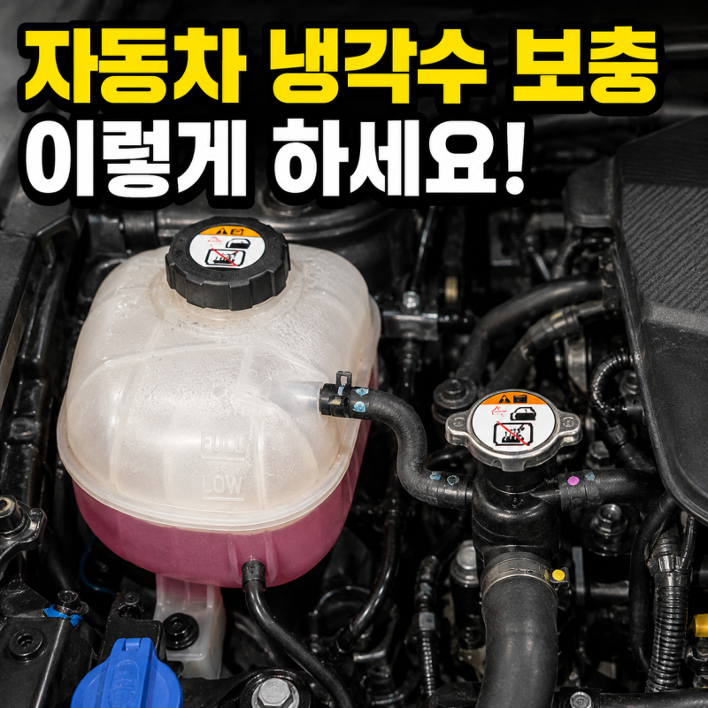 자동차 냉각수 보충 방법! 셀프로도 가능합니다. 보충 비용까지 알려드릴게요