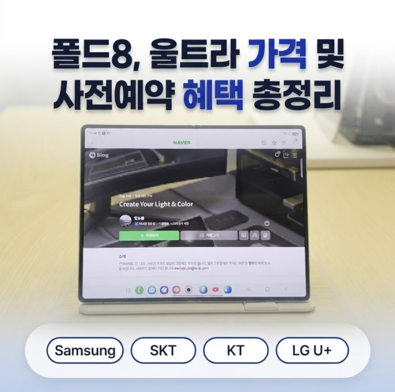 폴드8 가격부터 사전구매 혜택까지, 아침부터 지금까지 찾아서 정리했습니다