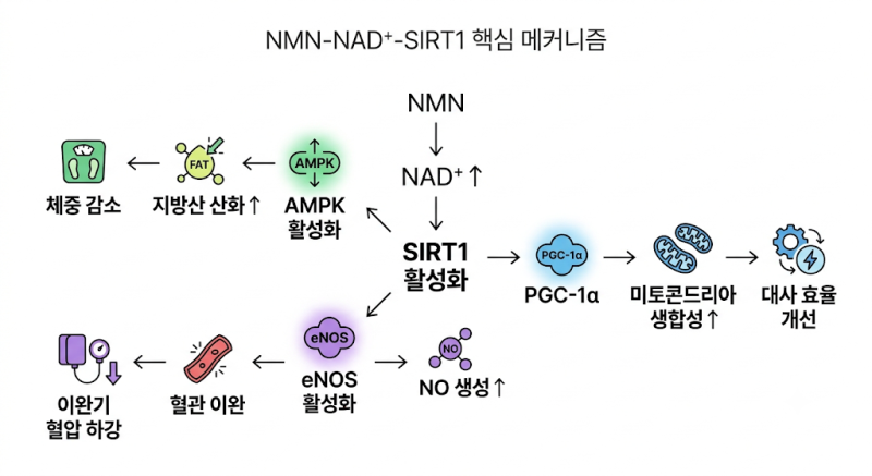 NMN 2g 섭취 4주, 과체중 성인 체중·콜레스테롤·혈압 동시 개선 — 하버드 의대 임상시험 리뷰