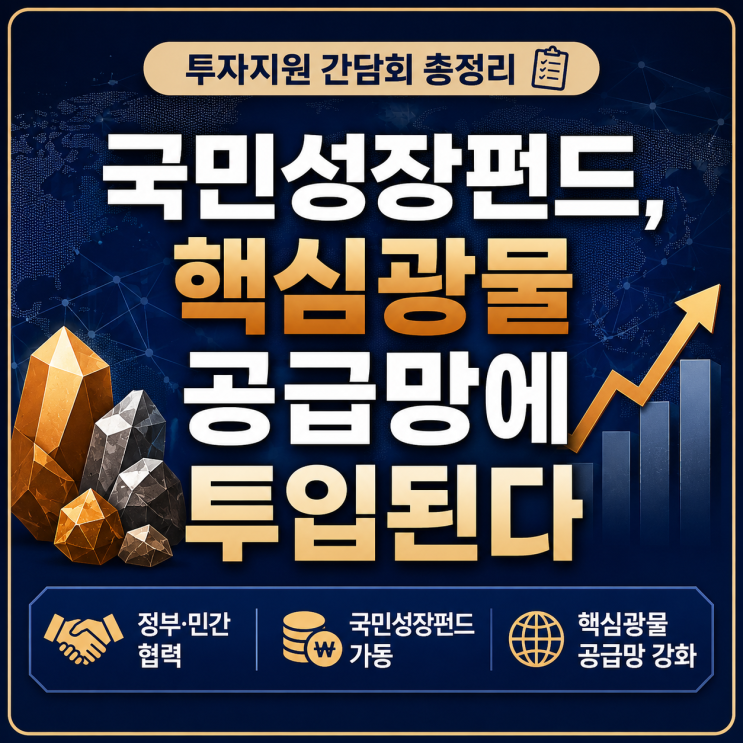 국민성장펀드 <b>핵심광물 공급망</b>에 투입