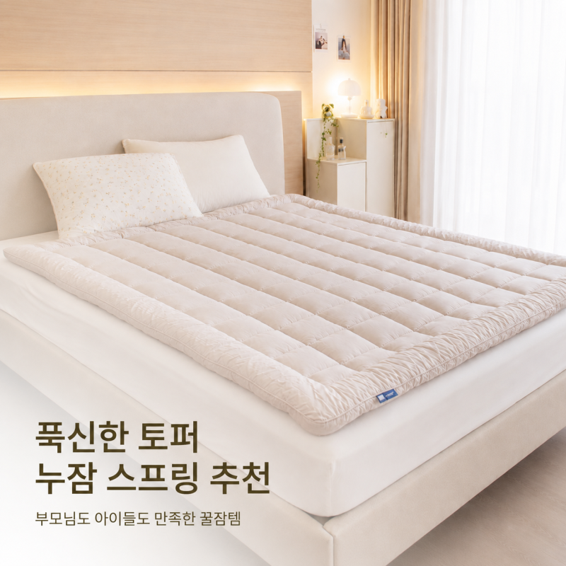 푹신한 토퍼 매트리스 누잠 스프링 커버 추천