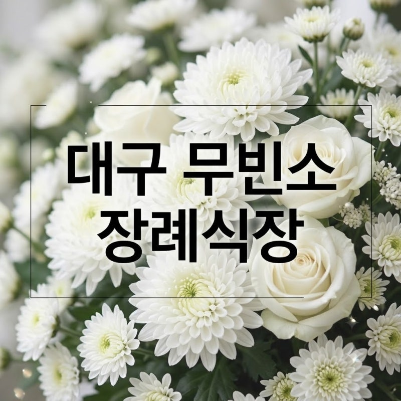 [대구 남구 무빈소 장례식장]조용하고 편안한 이별을 돕습니다.