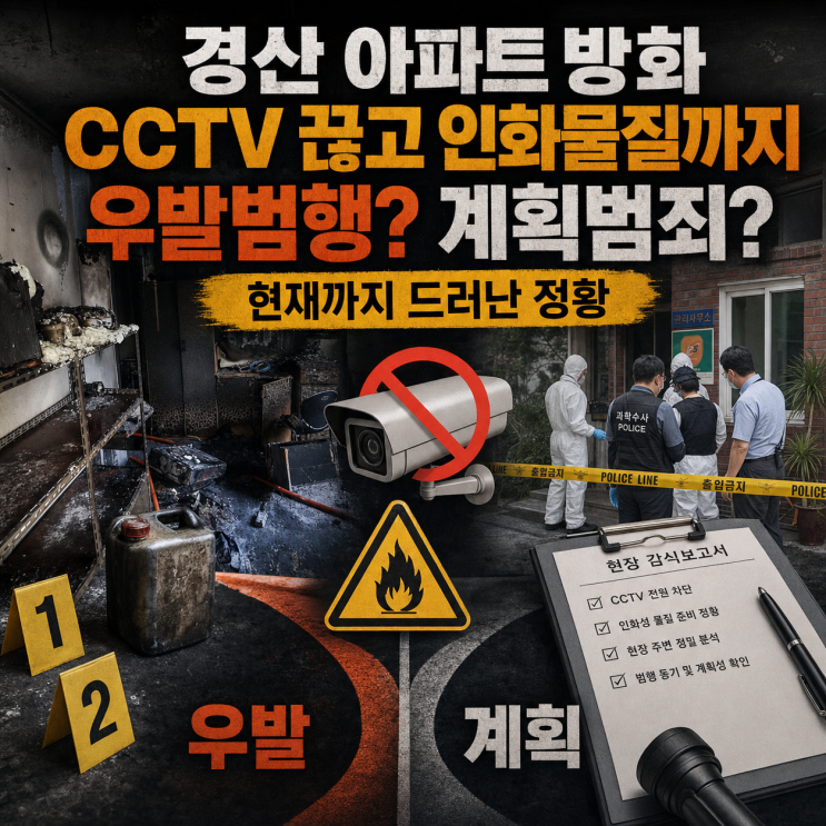 CCTV 미리 끊고 인화물질까지… <b>경산 아파트 방화</b> 사고, 우발적 범행....