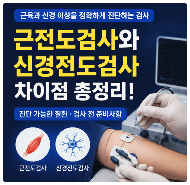 근전도검사와 신경전도검사의 차이점은? 진단 가능한 질환과 준비사항 총정리