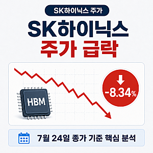SK하이닉스 주가 급락 이유｜175만9,000원·8.34% 하락, 반등 조건은?