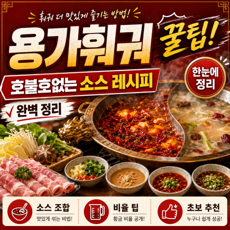 용가훠궈 꿀팁! 호불호없는 소스 레시피 완벽 정리
