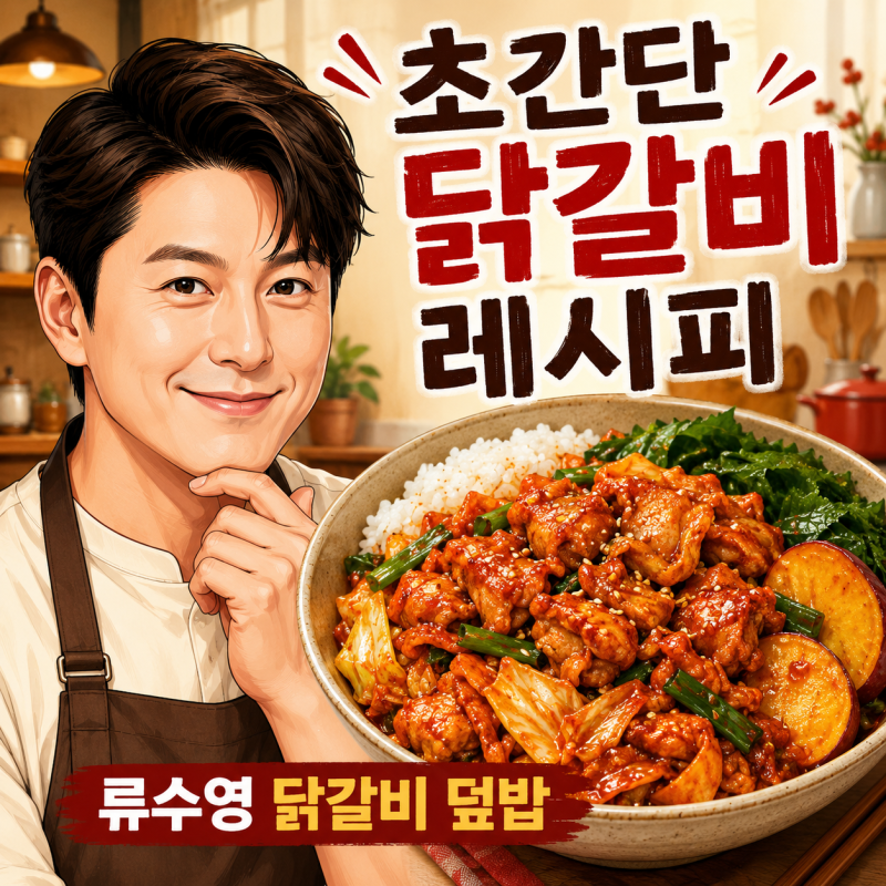 어남선생 류수영 닭갈비 덮밥 초간단 레시피｜닭다리살과 양배추 듬뿍 넣은 매콤한 4인 가족....