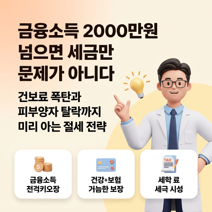 금융소득 2000만원 넘으면 세금만 문제가 아니다, 건보료 폭탄과 피부양자 탈락까지 미리 아....