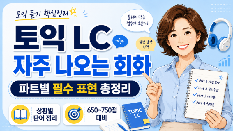 토익LC 자주 나오는 회화.단어 총정리