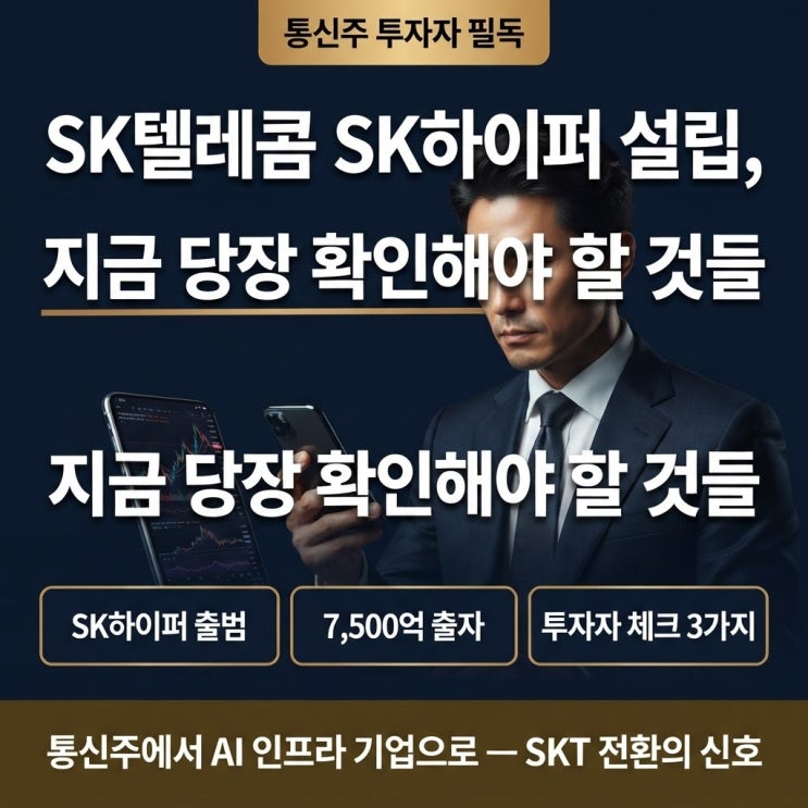 <b>SK텔레콤</b> SK하이퍼 설립, 통신주 투자자라면 지금 당장... 