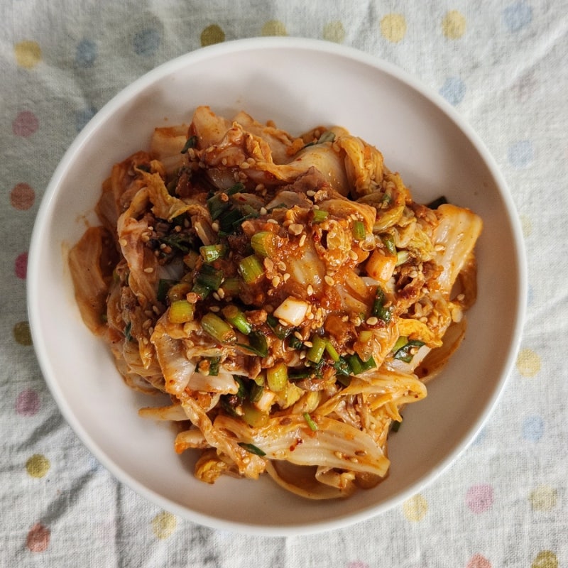 알배추 된장무침 나물 알배추 요리 나물 반찬