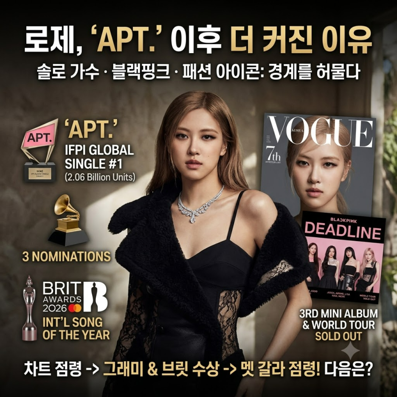 블랙핑크 로제, 아파트 이후 더 커진 이유