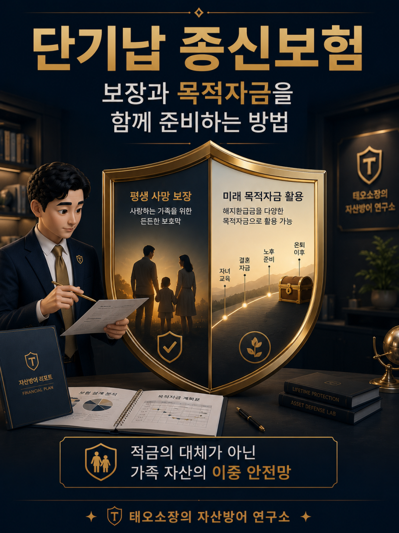 단기납 종신보험, 보장과 목적자금을 함께 준비하는 방법
