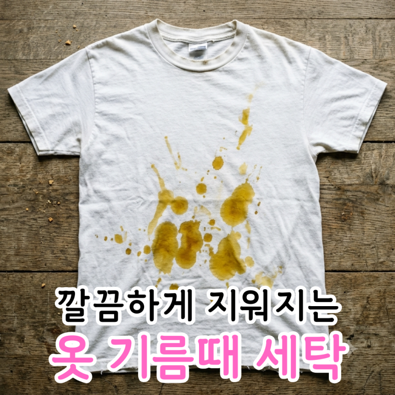 옷의 기름때 얼룩과 냄새 지우는 빨래 세탁법