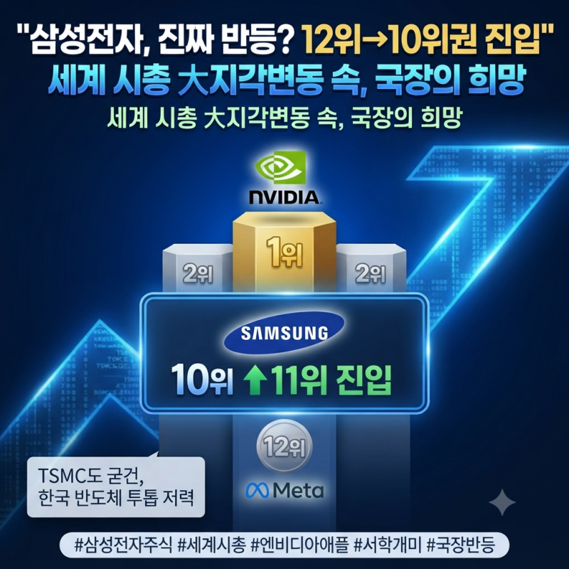 세계 기업 시가총액 순위 TOP 10 (삼성전자는 과연 몇 위까지 올라왔을까?)