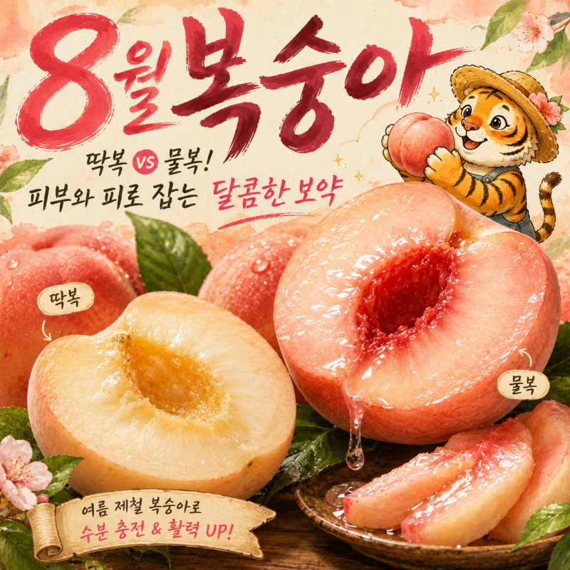 8월 제철 과일 복숭아 보관법 및 당도 높이기 | 제철 딥다이브 #02