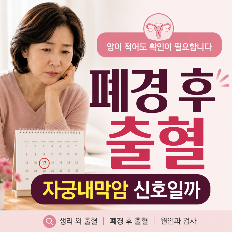 자궁내막암 증상 폐경 후 출혈 검사비 실비 청구 서류
