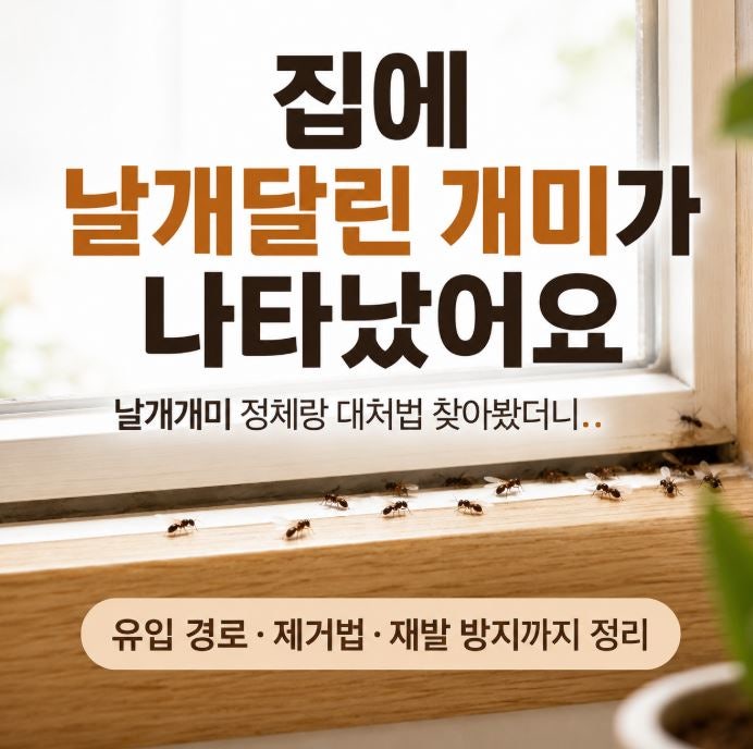 날개달린 개미 방치하지 마세요.. 갑자기 나타났을 때 '제거법'
