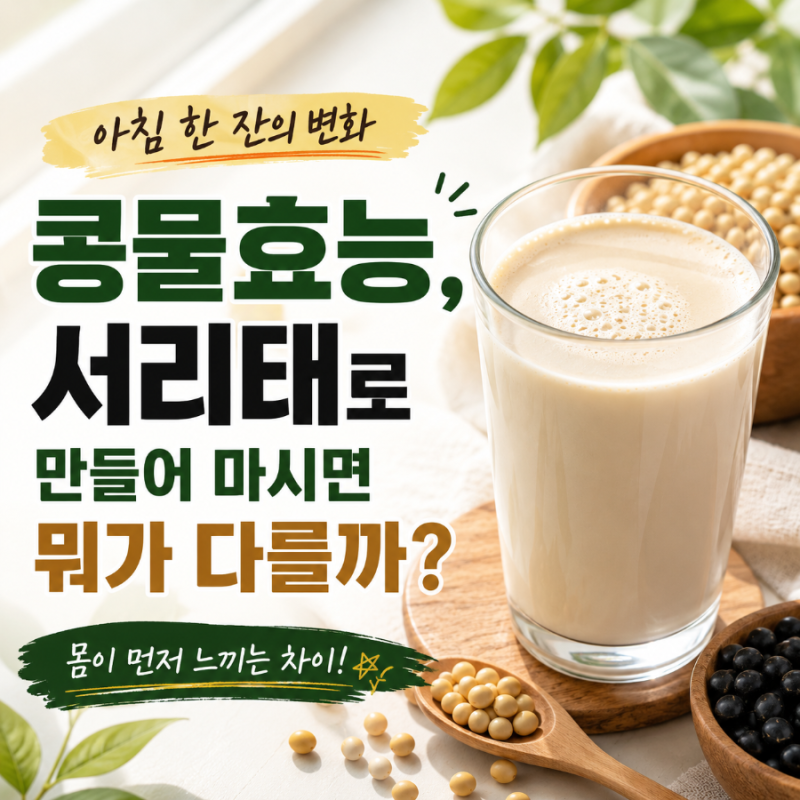 콩물효능, 서리태로 만들어 마시면 뭐가 다를까? 아침 한 잔의 변화