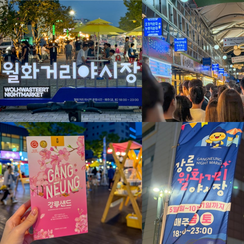 강릉 월화거리 야시장 기념품 추천 강릉중앙시장 먹거리 회센터 등 강릉 여행 놀거리