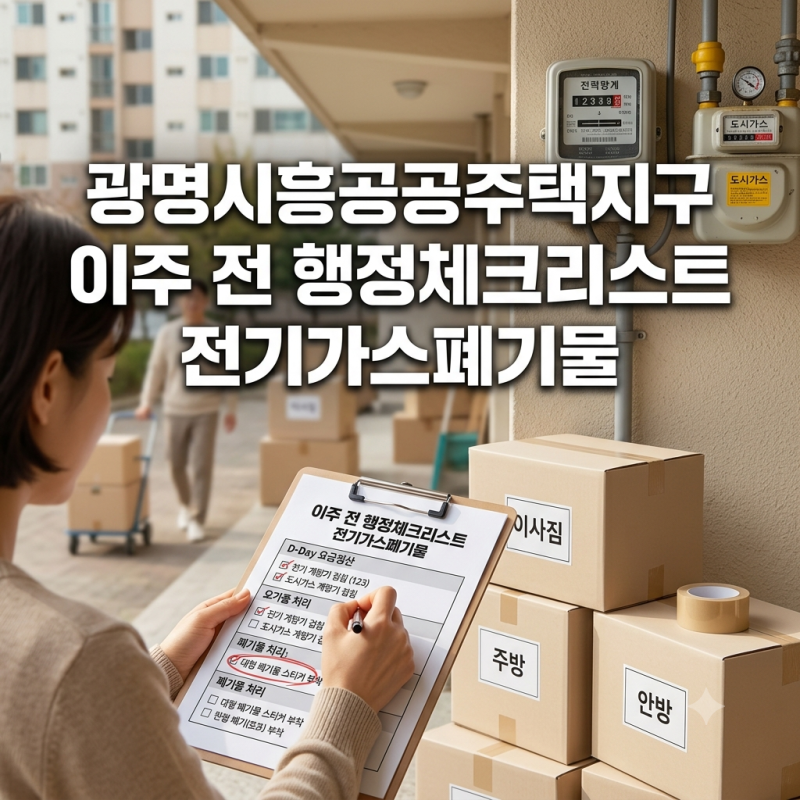 광명시흥 3기신도시 이주 전 행정체크리스트 전기가스폐기물
