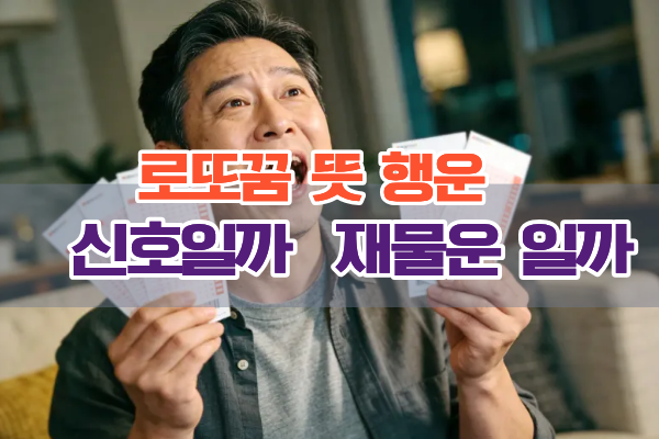 로또꿈 뜻 행운 신호일까 재물운일까