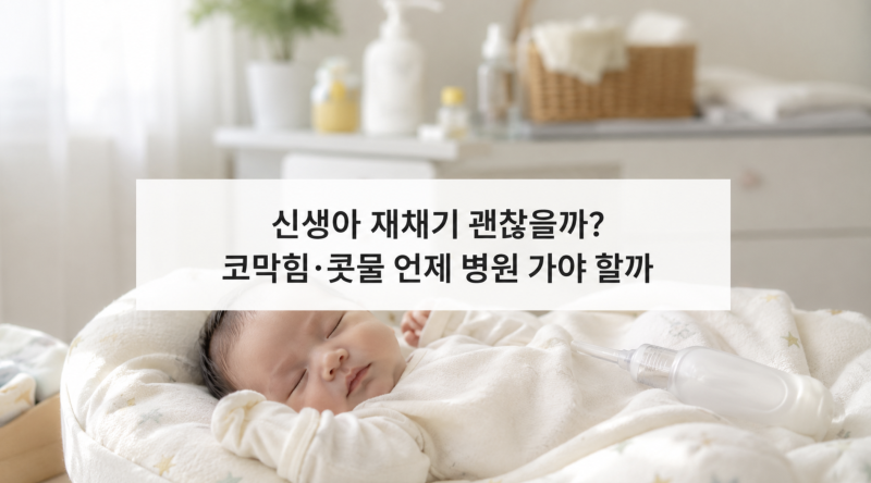 신생아 재채기 괜찮을까? 코막힘 콧물 언제 병원 가야 할까