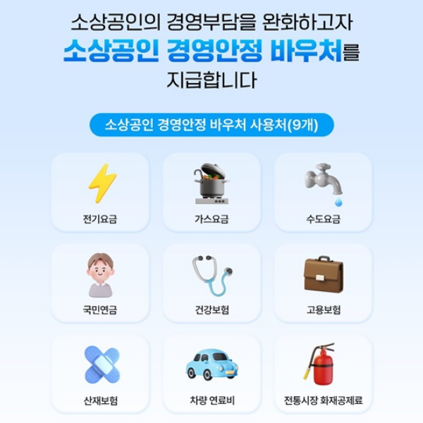 "소상공인 뜻 정책자금 지원금" 25만원 바우처 이번 연도까지만!