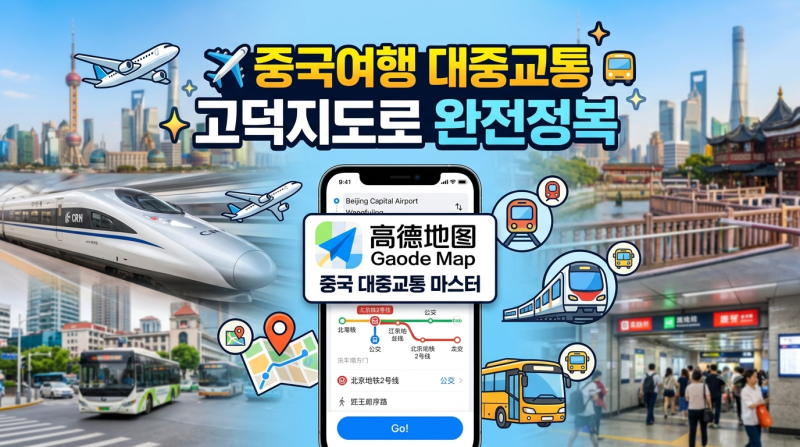 중국여행 대중교통 고덕지도 완전정복 지하철 버스 시간표 쉽게 길찾기 총정리