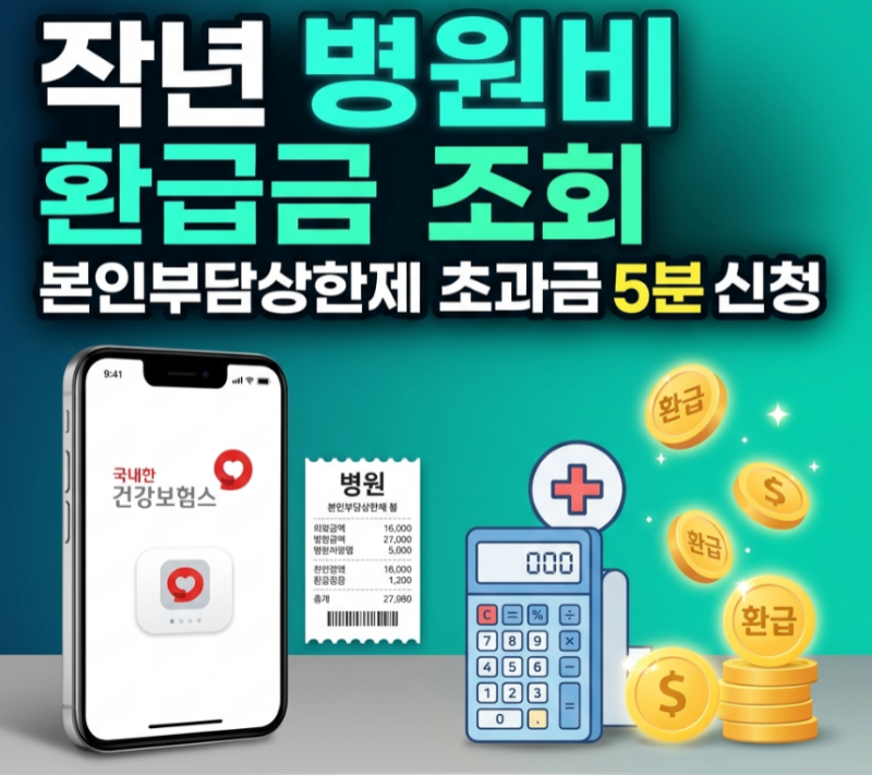 병원비 환급금, 사전급여 vs 사후환급 차이부터 앱 신청 방법까지