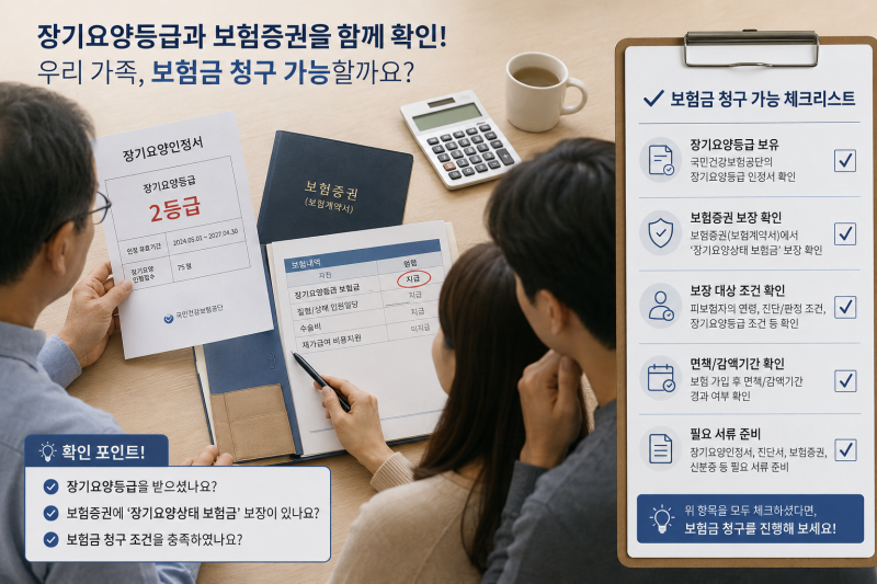장기 요양 등급 받으면 보험금도 받을 수 있을까요?｜간병 보험·치매보험 청구 전 확인할 것