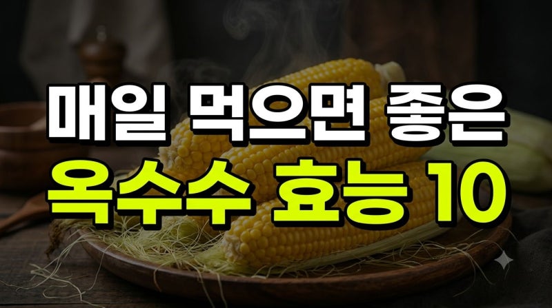 옥수수 살찌는 음식일까? 칼로리·혈당지수 직접 비교해봤습니다