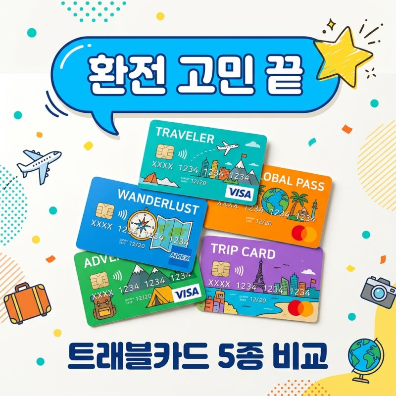 알뜰한 여행의 시작 트래블카드 추천 해외여행 환전 수수료 무료
