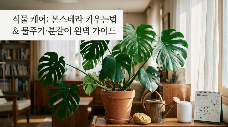 몬스테라 키우는법, 물주기부터 분갈이까지 초보자 완벽 가이드