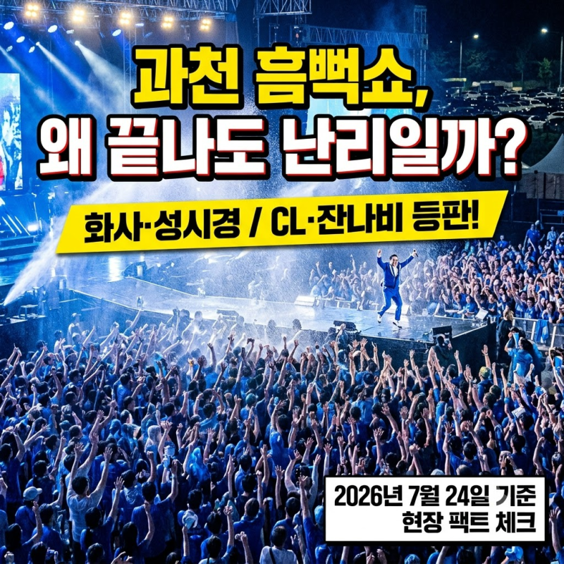 싸이 과천 흠뻑쇼, 왜 끝나도 난리일까