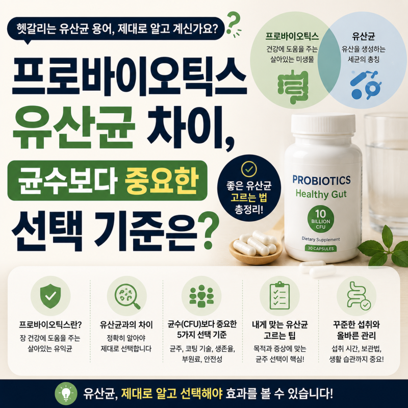 프로바이오틱스 유산균 고르는법 총정리