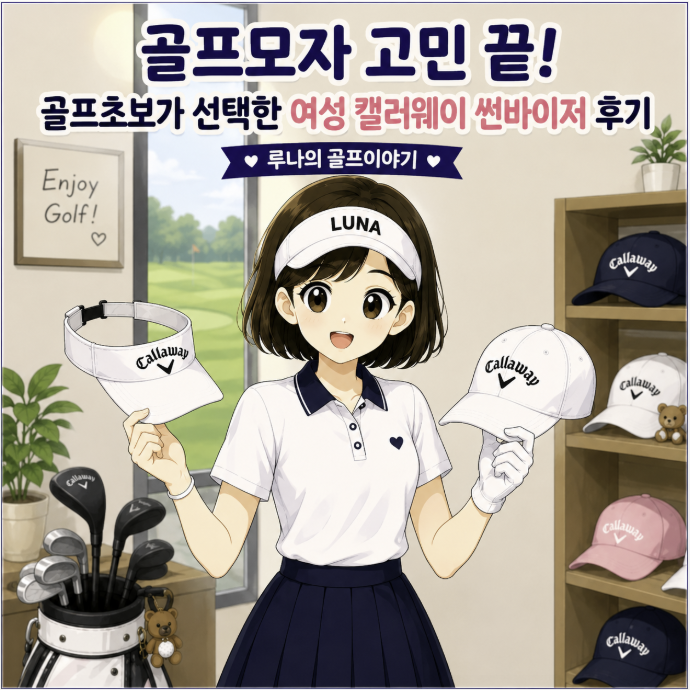 골프모자 고민 끝! 골프초보가 선택한 여성 캘러웨이 썬바이저 후기