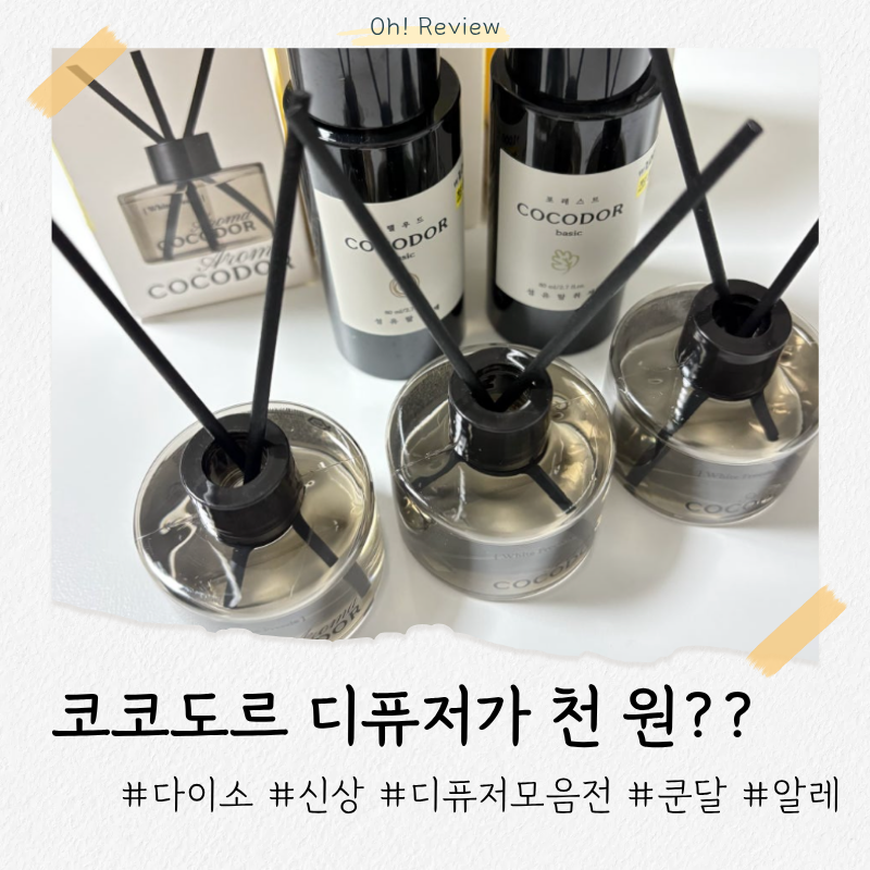 다이소 7월 신상 추천 | 코코도르 디퓨저, 섬유탈취제를 천 원에?