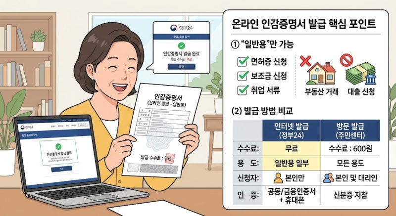 인감증명서 인터넷 발급 가능한 경우와 불가능한 경우 정리